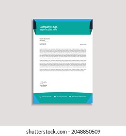 Plantilla de vectores de membrete de estilo corporativo