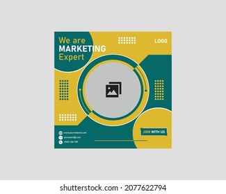 Corporate Stylish Marketing Expert Social Media Poster Design