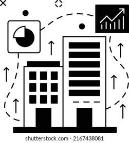 corporate sustainability management Concept, Growth through mergers and acquisitions vector icon design, business corporation symbol, Joint partnership Sign, Sales and Marketing management stock