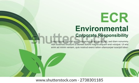Corporate Sustainability Presentation Template Concept for Environmental Responsibility Annual Report Vector