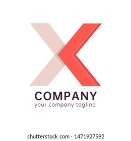Corporate symbol and logo icon vector cross and typography