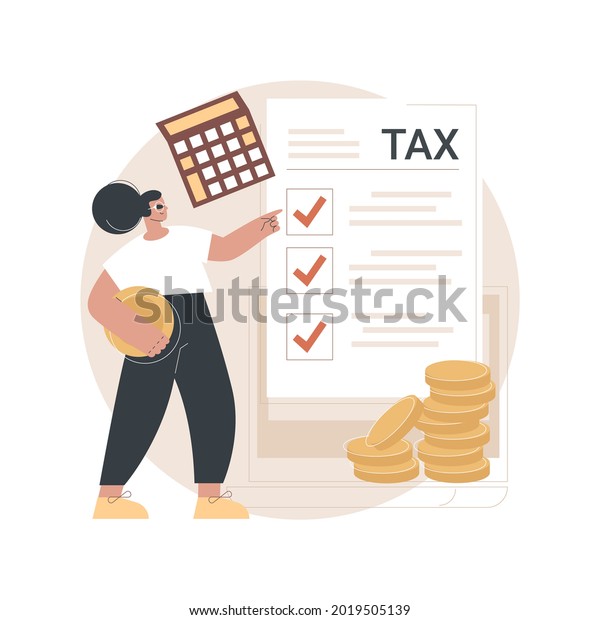 Corporate\
tax abstract concept vector illustration. Tax preparation service,\
corporate income, enterprise liability, payment planning, limited\
company, divided deduction abstract\
metaphor.