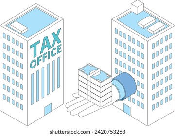 Corporate tax payment image illustration