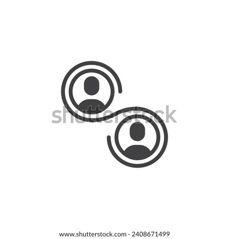 Corporate team building vector icon. filled flat sign for mobile concept and web design. Synergy Team glyph icon. Symbol, logo illustration. Vector graphics