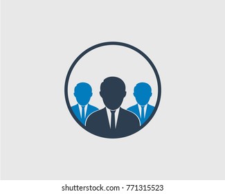 Corporate Team with Circle Shape