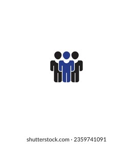 Corporate team group. Community member icon. Business teamwork activity. Staff unity icon.