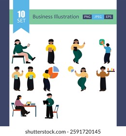 Corporate Teamwork Scenarios Business Illustration Pack