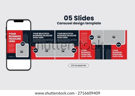 Corporate Tech Startup Social Media Carousel Design
