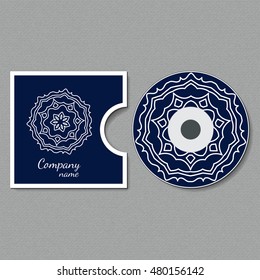 Corporate template for business artworks design in deep blue color. Eps 10