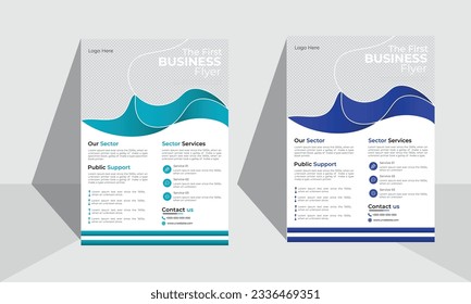 Corporate template Flyer design. Clean advertising design. Flayer  layout with modern design. Professional unique flayer design.