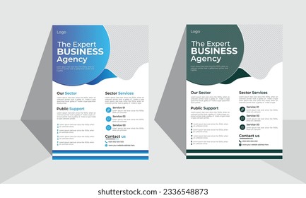 Plantilla corporativa Diseño de volante. Diseño publicitario limpio. Diseño de colores vivos con un diseño moderno. Diseño de capa de fláor único profesional.