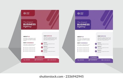 Plantilla corporativa Diseño de volante. Diseño publicitario limpio. Diseño de colores vivos con un diseño moderno. Diseño de capa de fláor único profesional.
