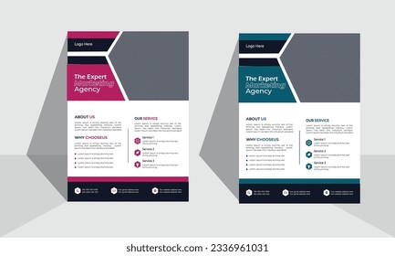 Corporate Template Flyer Design. Saubere Werbegestaltung. Flayer-Layout mit modernem Design. Professionelles, einzigartiges Design.