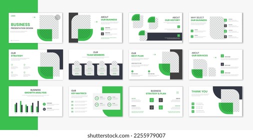 Corporate template presentation design , business presentation for brochure, company profile, portfolio, annual report vector