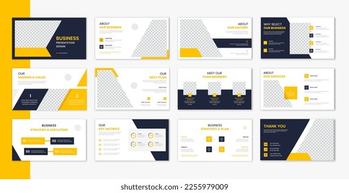 Corporate template presentation design , business presentation for brochure, company profile, portfolio, annual report vector