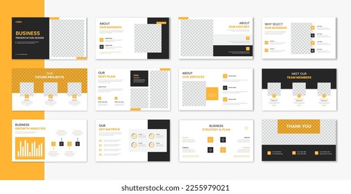 Corporate template presentation design , business presentation for brochure, company profile, portfolio, annual report vector