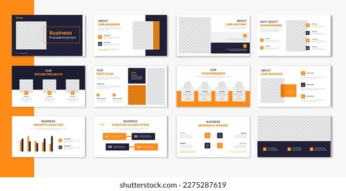 Corporate template presentation design , business presentation for brochure, company profile, portfolio, annual report vector