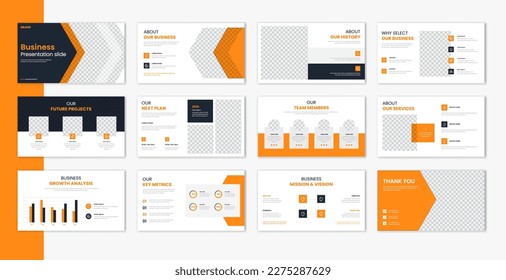 Corporate template presentation design , business presentation for brochure, company profile, portfolio, annual report vector