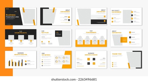 Diseño de presentación de plantillas corporativas y diseño de páginas, presentación de presentación de negocios para folletos, perfil de empresa, informe de sitio web, vector de finanzas