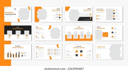 Corporate template presentation design and page layout design, business presentation slideshow for brochure, company profile, website report, finance vector