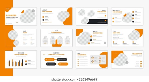 Corporate template presentation design and page layout design, business presentation slideshow for brochure, company profile, website report, finance vector
