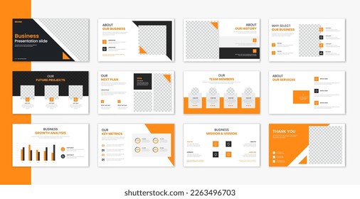 Corporate template presentation design and page layout design, business presentation slideshow for brochure, company profile, website report, finance vector