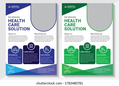 Corporate template vector design for Brochure, Annual Report, Magazine, Poster, Corporate flyer, Portfolio, Flyer, infographic, layout modern with blue color size A4, Front and back, easy to edit