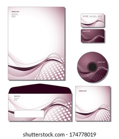 Corporate Template Vector - letterhead, business and gift cards, cd, cd cover, envelope. Eps10. 