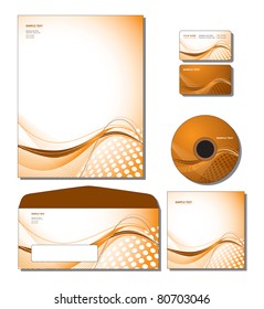 Corporate Template Vector - letterhead, business and gift cards, cd, cd cover, envelope