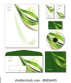 Corporate Template Vector - letterhead, business and gift cards, cd, cd cover, envelope.