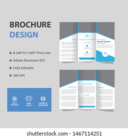 Corporate three fold Brochure template, Cmyk color mood.  