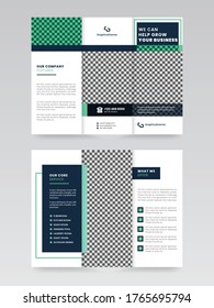 Drei-fach-Broschüre für Unternehmen, Schulbuch Cover Design. Bildverstärkungsfunktion, Business und Print Ready Minimal Drei-Falten-Pamphlet, Booklet-Vorlage. Einzigartig, geometrisch, Beispiel, Marketing.