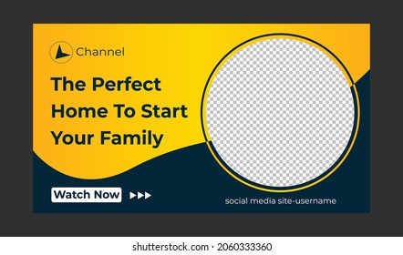 Corporate thumbnail template and Corporate web template design for any kind of video