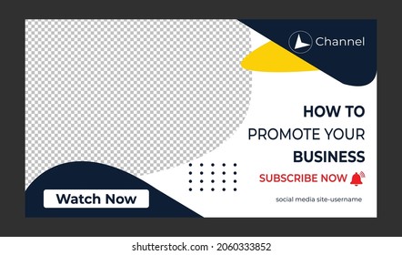 Corporate thumbnail template and Corporate web template design for any kind of video
