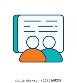Icono de entrenamiento Corporativa Vector ilustración de stock