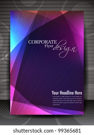 Corporate transparent flyer, banner or cover design with colorful abstract design in bright colors and space for your text. EPS10, Vector Illustration.