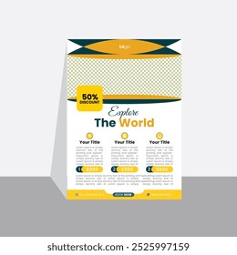 Corporate travel flyer design template