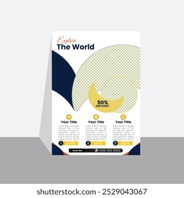 Corporate travel flyer design template