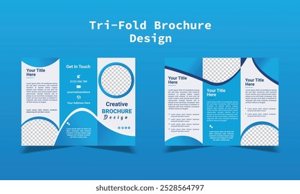 Corporate Tri fold Brochura layout, capa, folheto, livreto, promoção, resumo, apresentação, design de brochura vetorial.