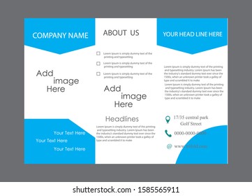 Corporate tri fold brochure template 