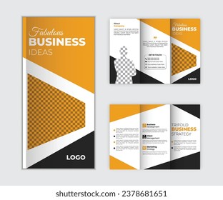 Corporate tri fold brochure template Creative business trifold brochure template Trifold brochure template.