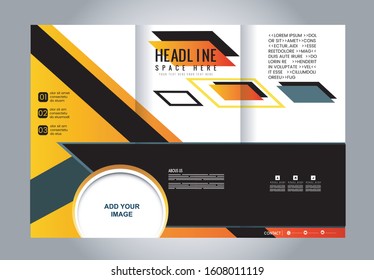 Corporate Tri Fold Brochure vector illustration
