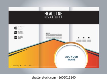 Corporate Tri Fold Brochure vector illustration
