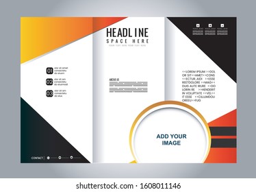 Corporate Tri Fold Brochure vector illustration
