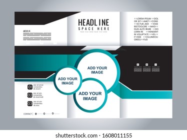 Corporate Tri Fold Brochure vector illustration

