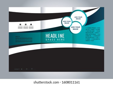 Corporate Tri Fold Brochure vector illustration
