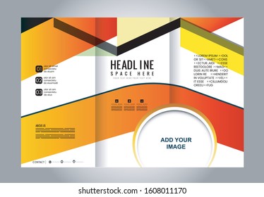 Corporate Tri Fold Brochure vector illustration
