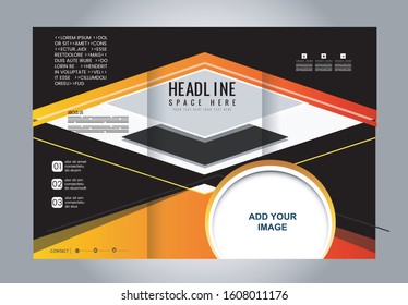 Corporate Tri Fold Brochure vector illustration
