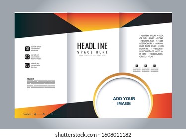 Corporate Tri Fold Brochure vector illustration
