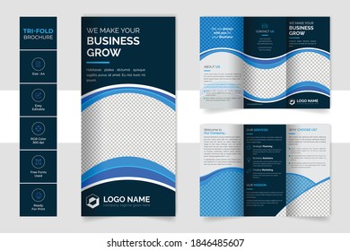 Corporate Tri Fold Brochure vector 